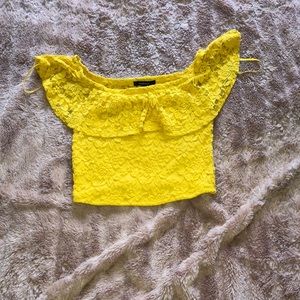 Yellow crop top